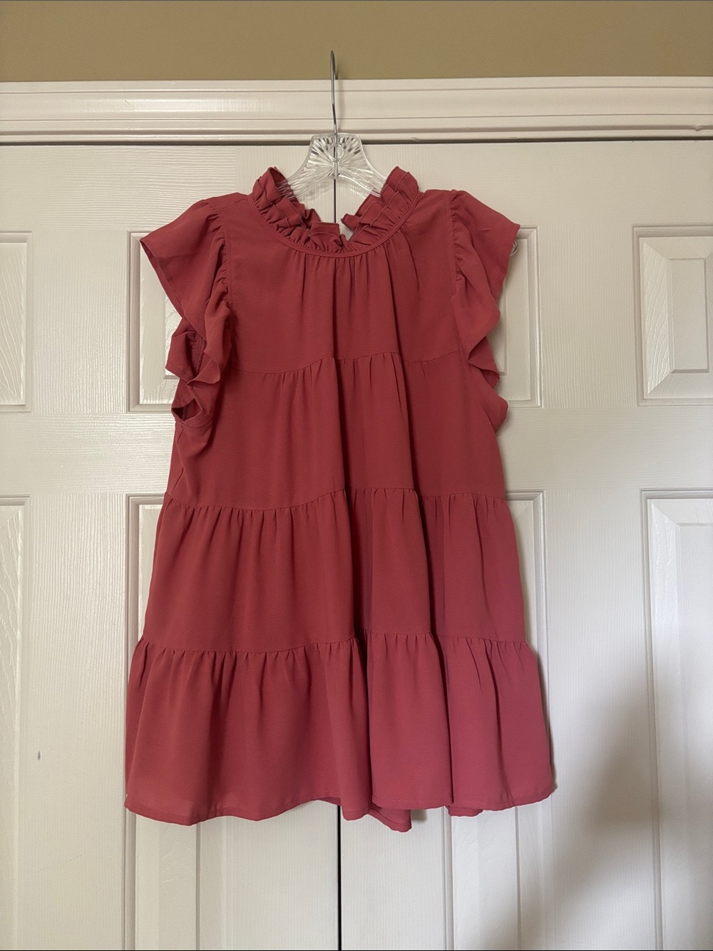 Entro Tiered Ruffle Neck Top